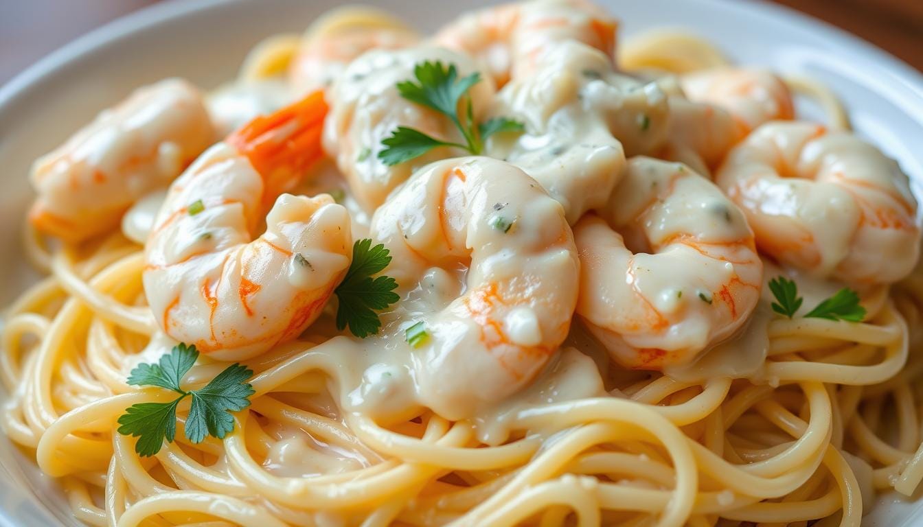 chicken and shrimp alfredo