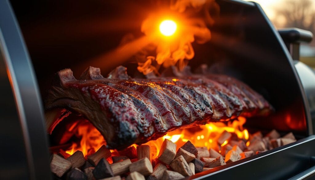 Smoking Beef Ribs on Traeger Meat Smoker Smoking Beef Ribs on Traeger Meat Smoker