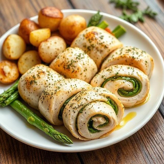 Chicken Asparagus Roll-Ups