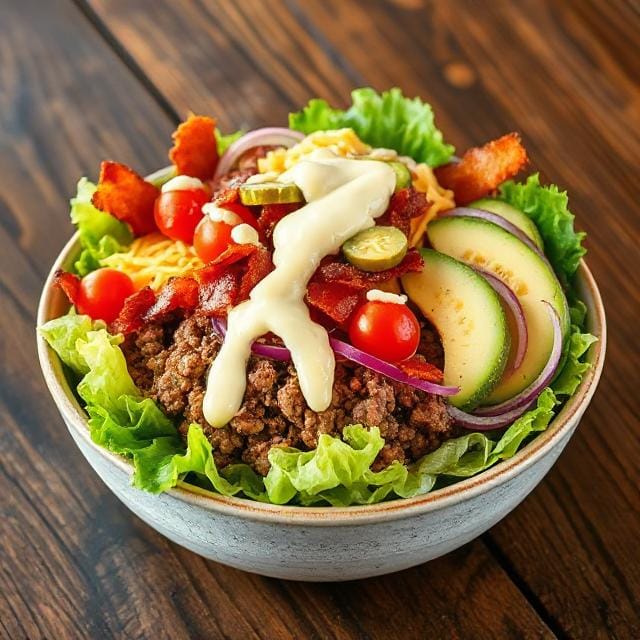 Loaded Burger Bowls